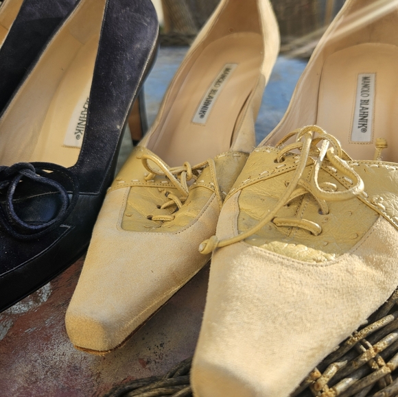 2pr MANOLO BLAHNIK Shoes-7 - Picture 7 of 7